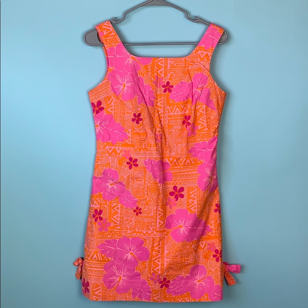 Lilly Pulitzer Hawaiian print Shift Dress EUC